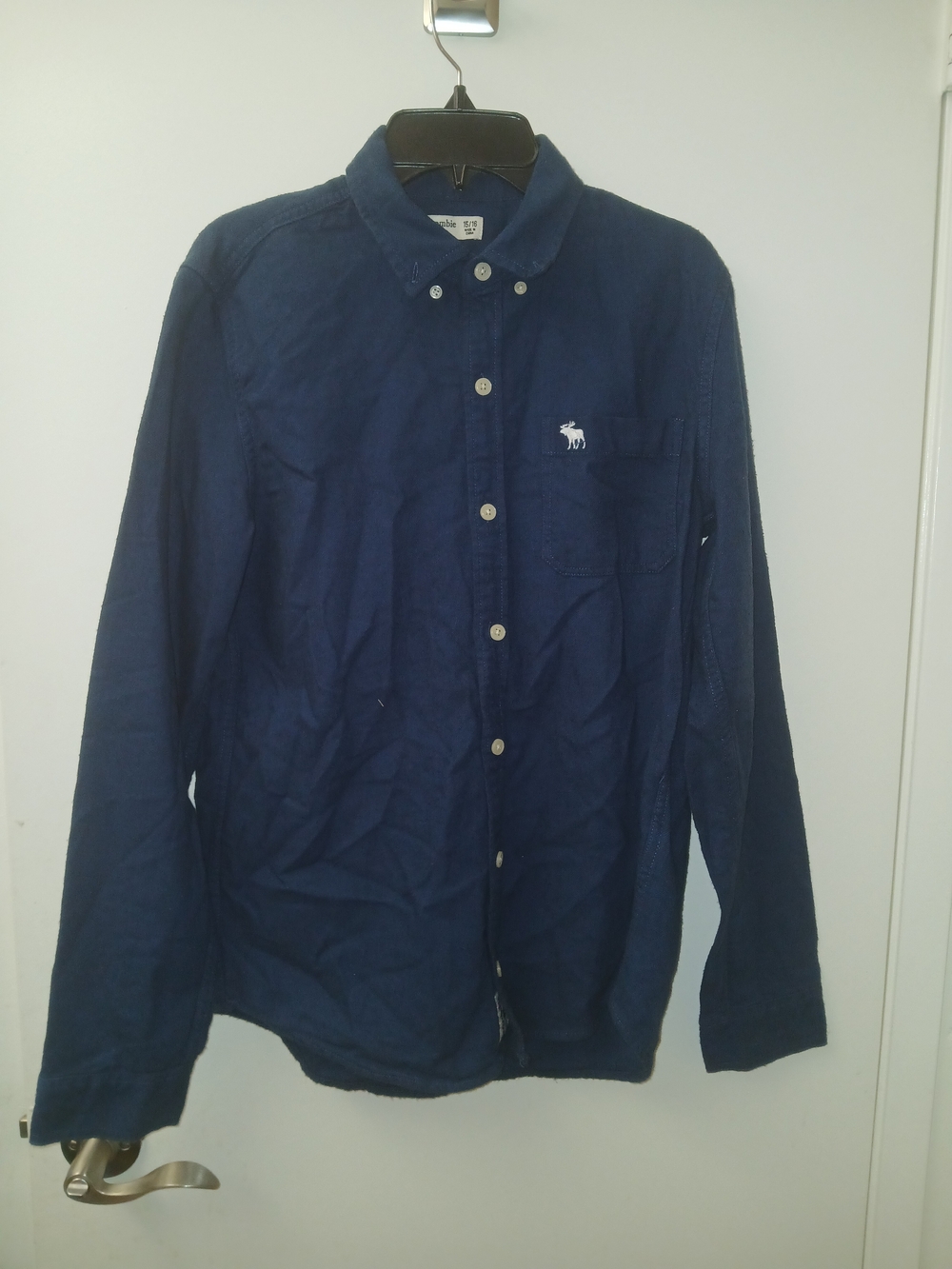Abercrombie & Fitch Dark Blue Button-Down Shirt